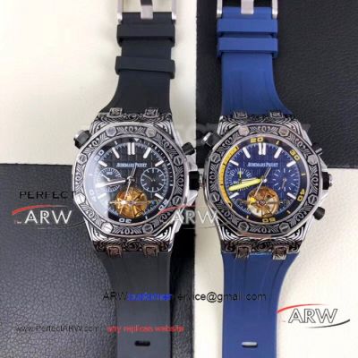 Perfect Replica Audemars Piguet Royal Oak Offshore Tourbillon Engrave Watches Top Quality